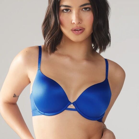 Savage X Fenty Core Microfiber T-Shirt Bra Proto Blue 34B NWT IN PACKAGE - Picture 1 of 8
